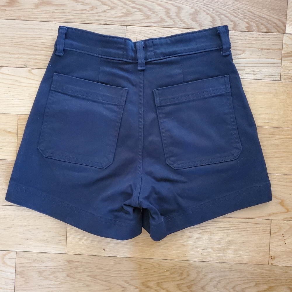 Everlane Cotton Shorts Black Size 00 XXS - Picture 3 of 4